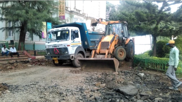 रस्ते काँक्रिटीकरणात हलगर्जीपणा करणाऱ्या कंत्राटदाराना दणका